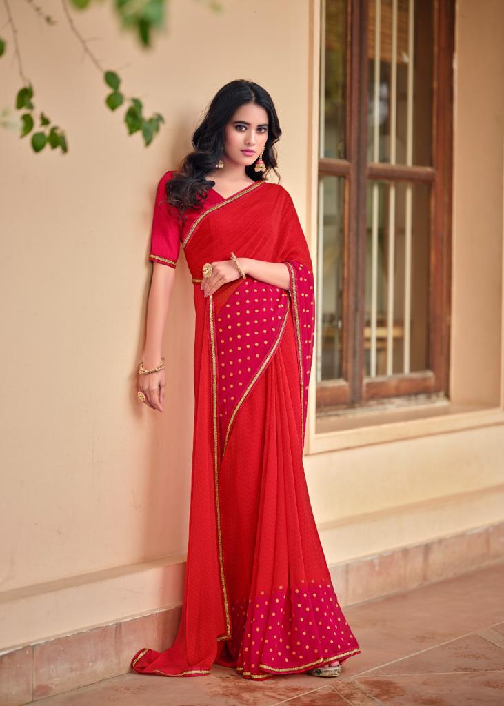 Kashvi Soundarya Fancy Party Wear Georgette Heavy Saree Collection